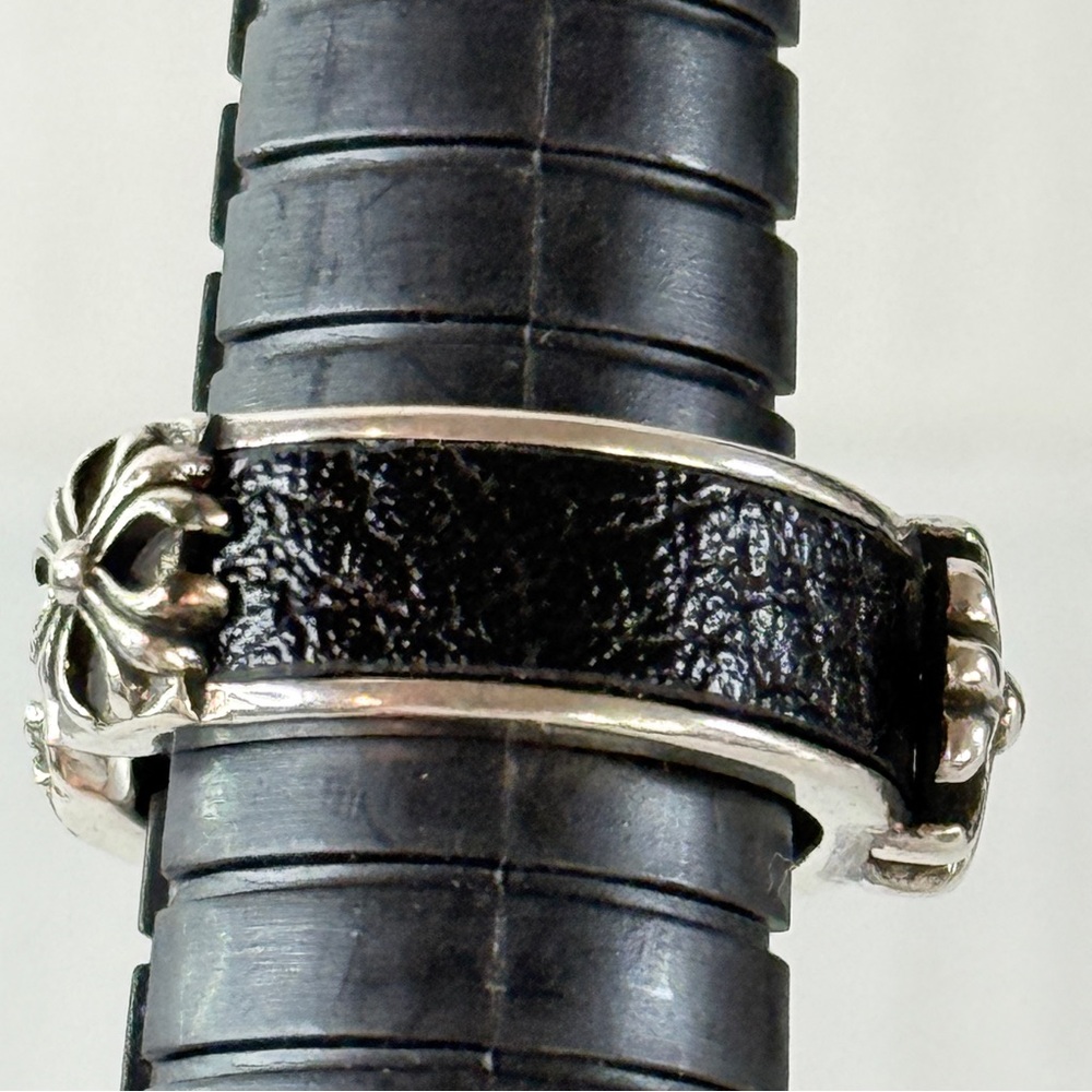 Silver-Tone Gothic Cross Statement Ring | Wide Te… - image 6